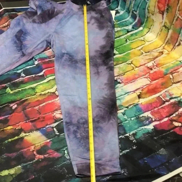VOGO indigo/purple tie dye pants with pockets size large - Picture 6 of 7